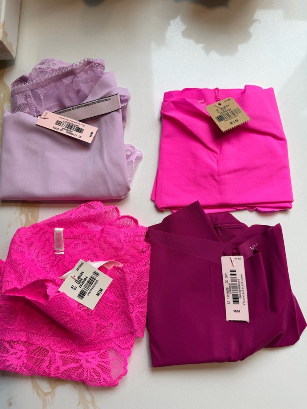 PINK Victoria's Secret Assorted Pink & Purple Panty Set
